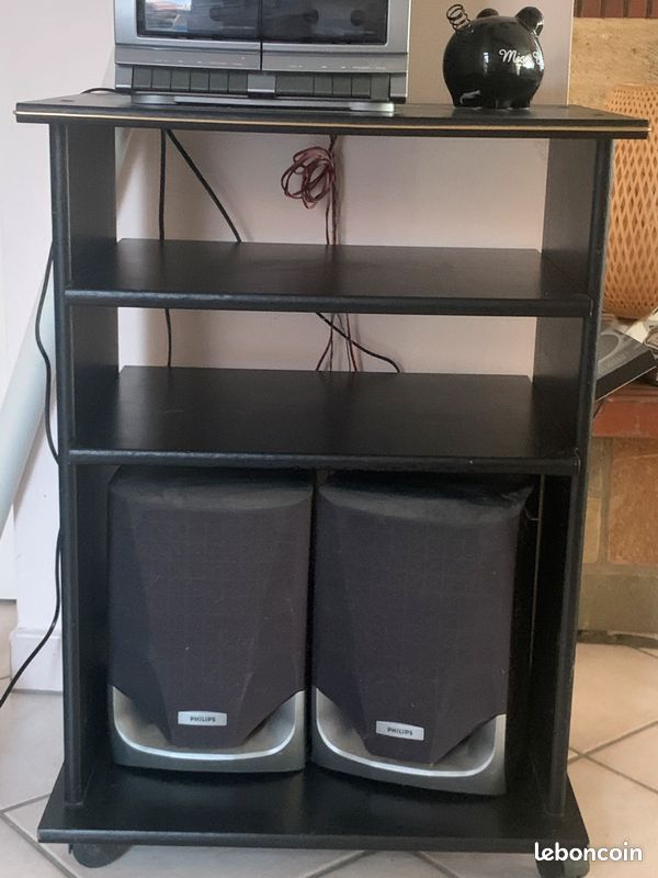 Meuble hi-fi noir (image 2)