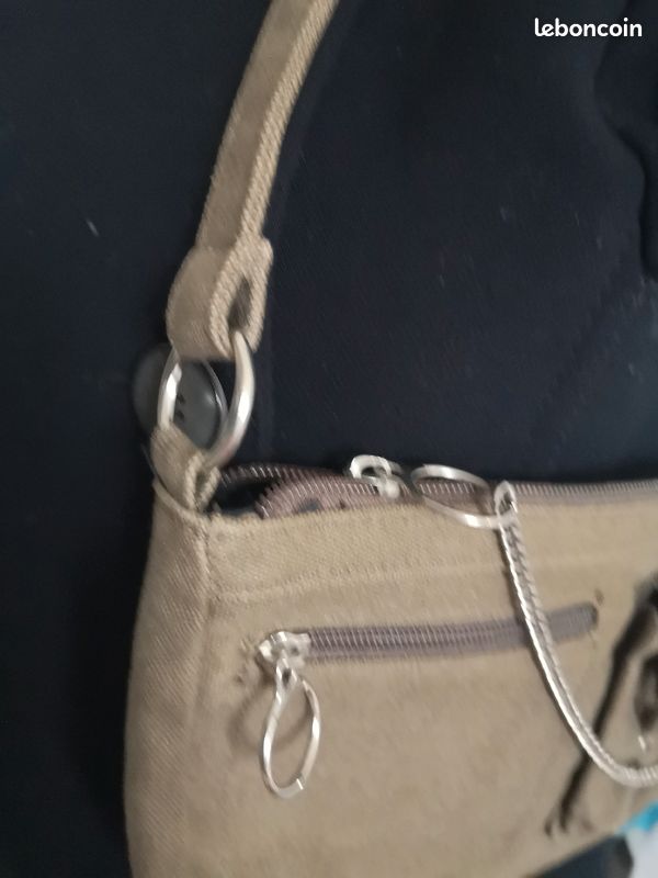 Sac à Bandoulière coton kaki état neuf (image 3)