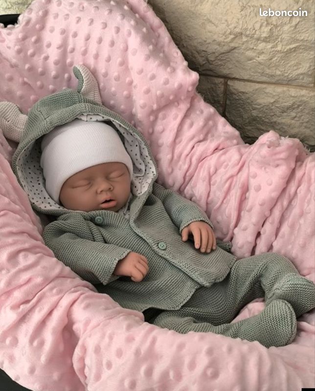 Bébé Reborn Garçon Silicone De Platine 53cm - Réaliste 3,3kg