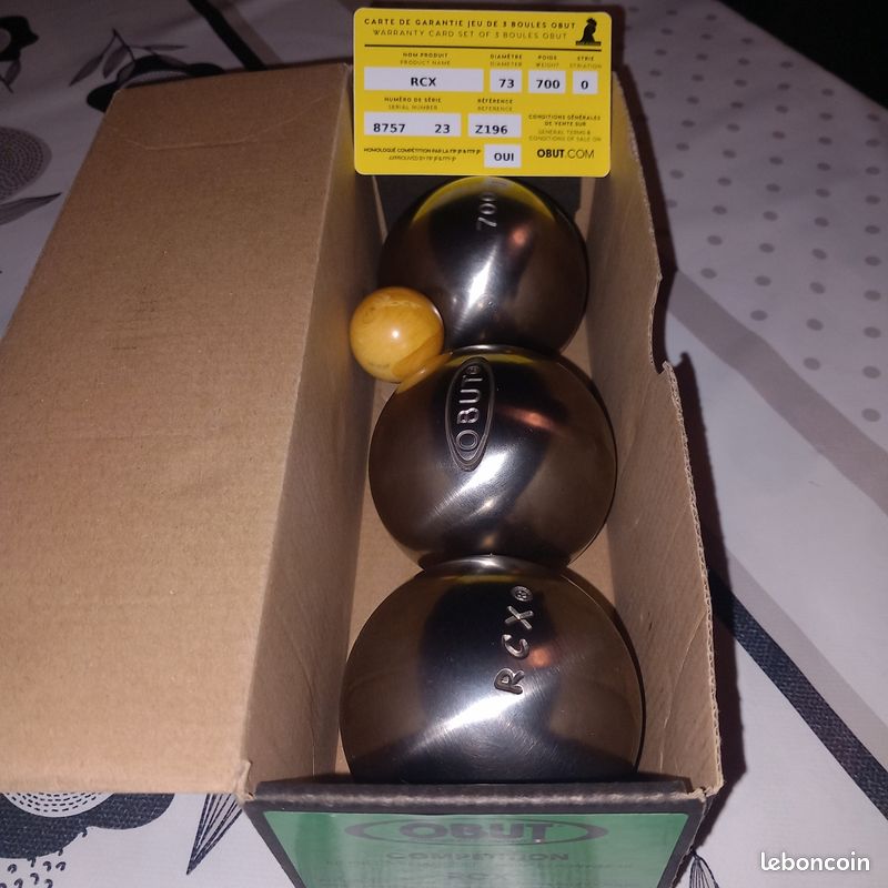 OBUT ATX Lisse - 74mm - 700g boule de pétanque d'occasion - 74.00 700