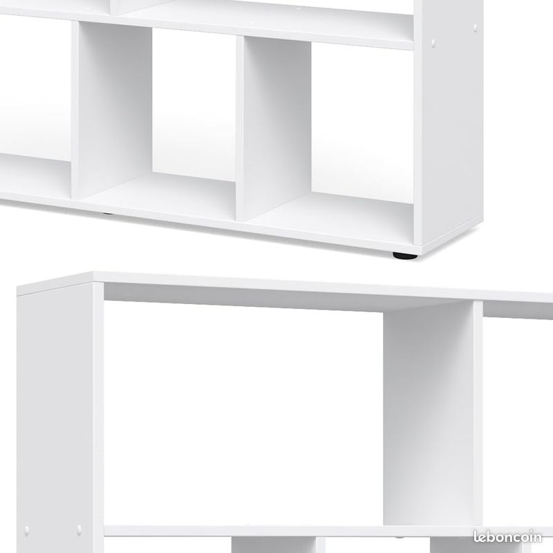 Meuble de Rangement Etagère Bibliothèque Blanche Cube Grande Taille Salon Salle à Manger Chambre Design Moderne Séparation de Pièce (image 3)