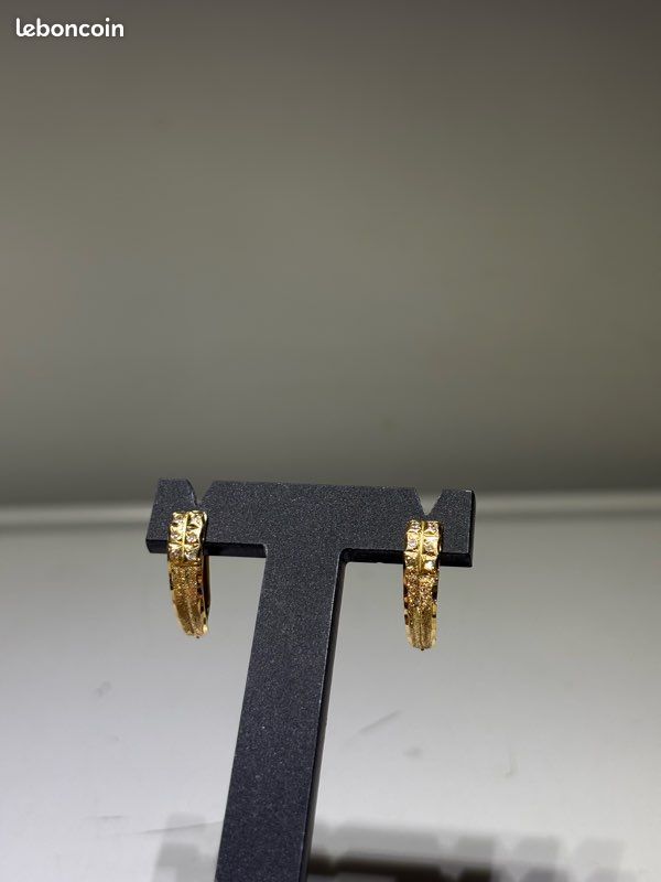 Boucles d’oreilles diamants en Or 18K (image 2)