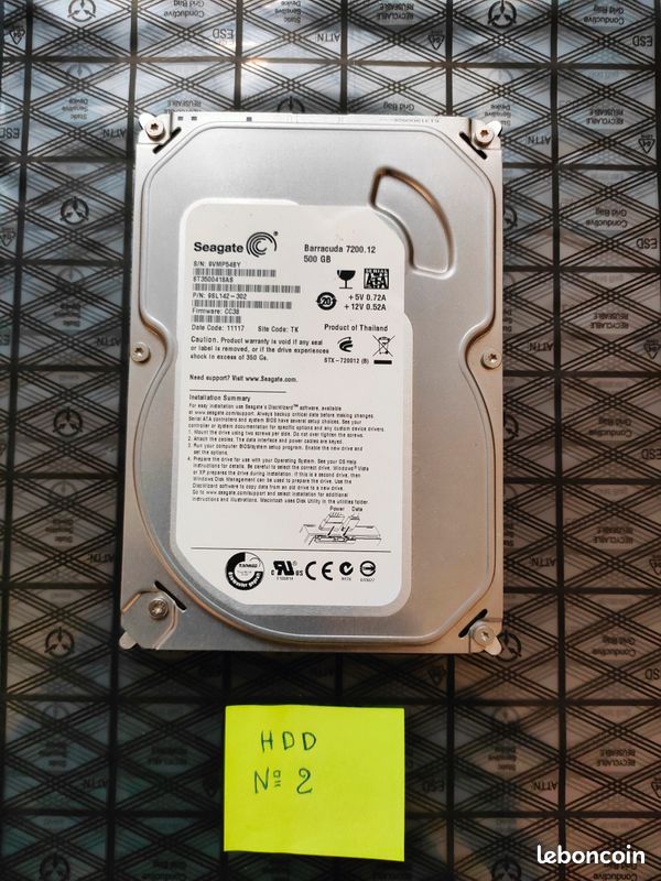Lot De 7 Disques Durs SATA 2.5" HDD - Capacités Mélangées 80GB à 640GB, Testés