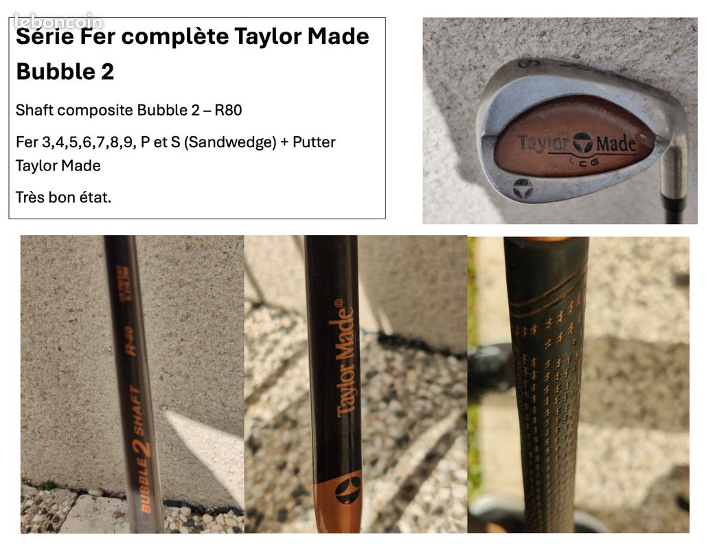 Fer 3 TaylorMade Ti Bubble (graphite R80, Droitier) - Occasion