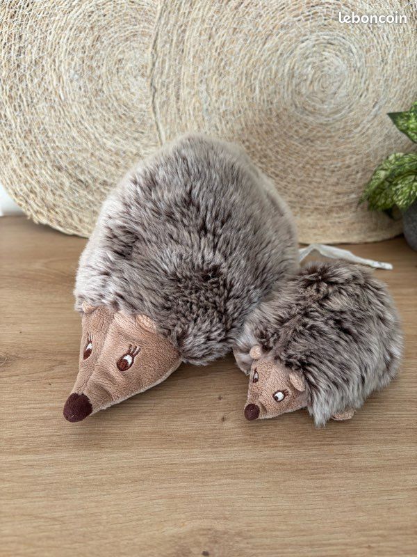 Peluche Hérisson Gris-Marron 15 Cm - Uni-Toys - Doudou Réaliste Et Moelleux 100% Recyclé