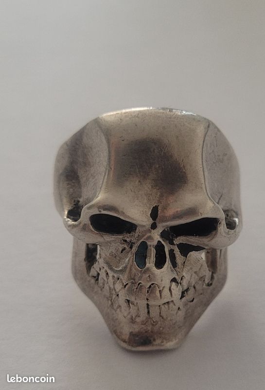 Bague argent 925,20g,tête de mort (image 2)