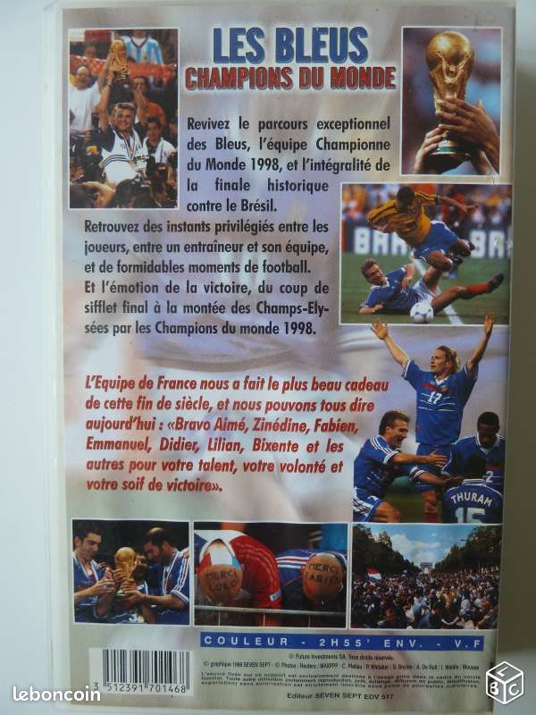 Cassette VHS les Bleus champions du monde (image 2)