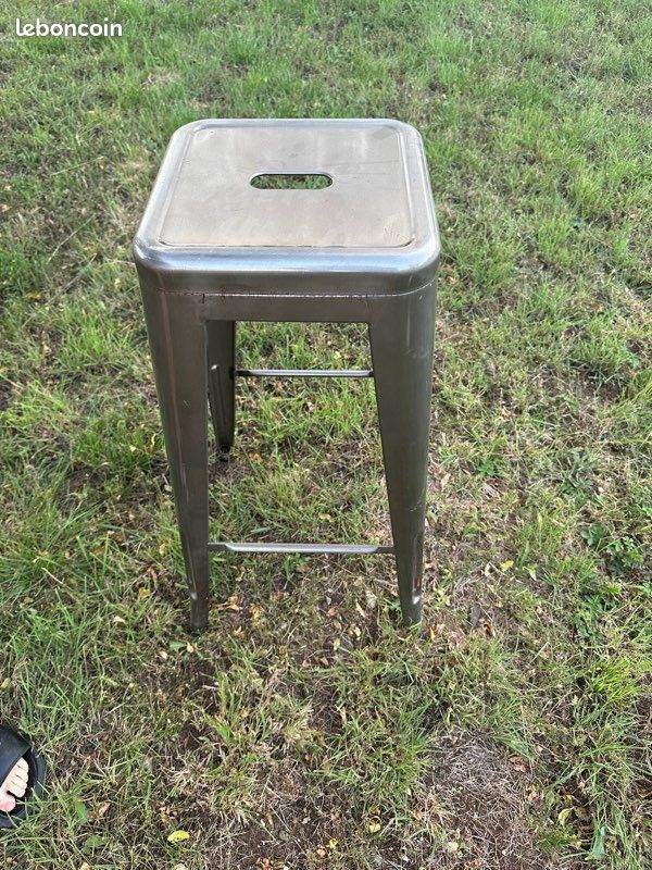 Lot de 4 Tabouret bar Haut en Acier Brossé (image 2)