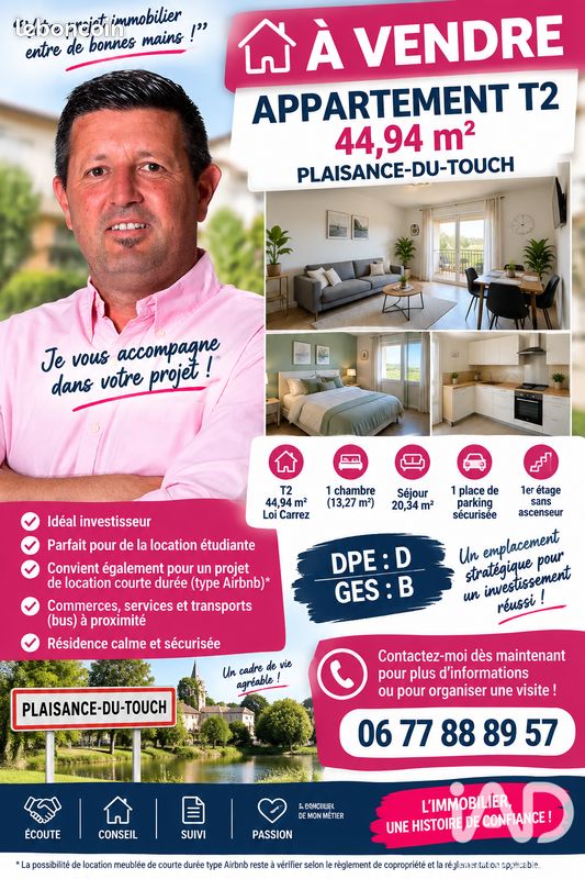 Appartement 2 pièces 45 m² · à Plaisance-du-Touch · 45 m² · 116 000 €
