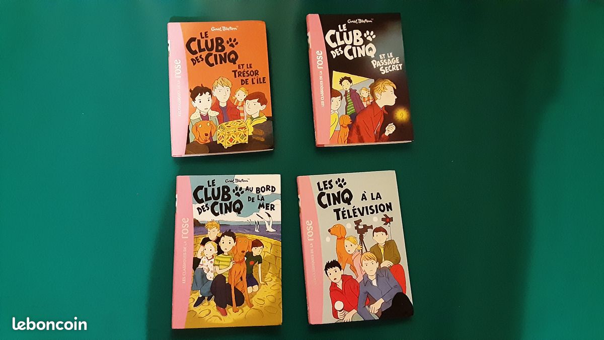 Lot de 4 livres Le club des cinq, bibliothèque rose (image 1)
