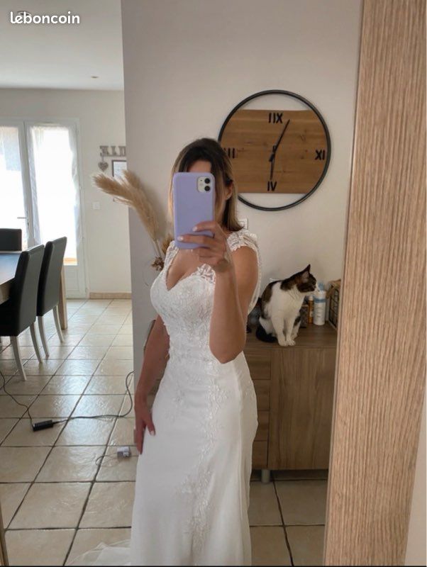 Robe de mariée ivoire satinée (image 4)