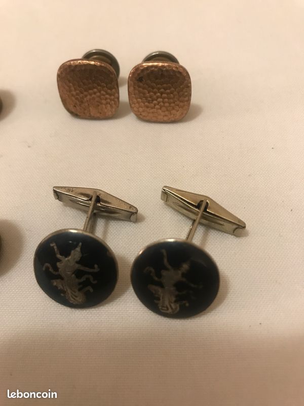 Lot De Boutons De Manchettes Maçonniques - Monnaies Médailles 17