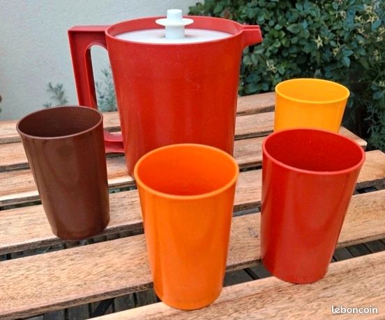 Lot de gobelets TUPPERWARE Pop* Camping * PicNic * Vintage - Arts de la table