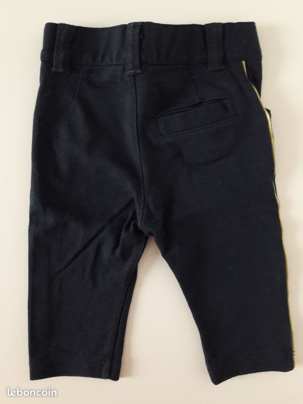 Pantalon bleu marine bébé garçon 3 mois Petit bateau (image 2)