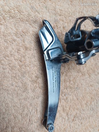 Dérailleur avant HURET vélo vintage course 1950s France front