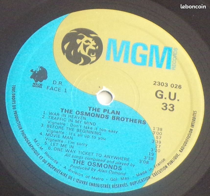 Vinyle 33T - Osmonds –The Plan (image 5)