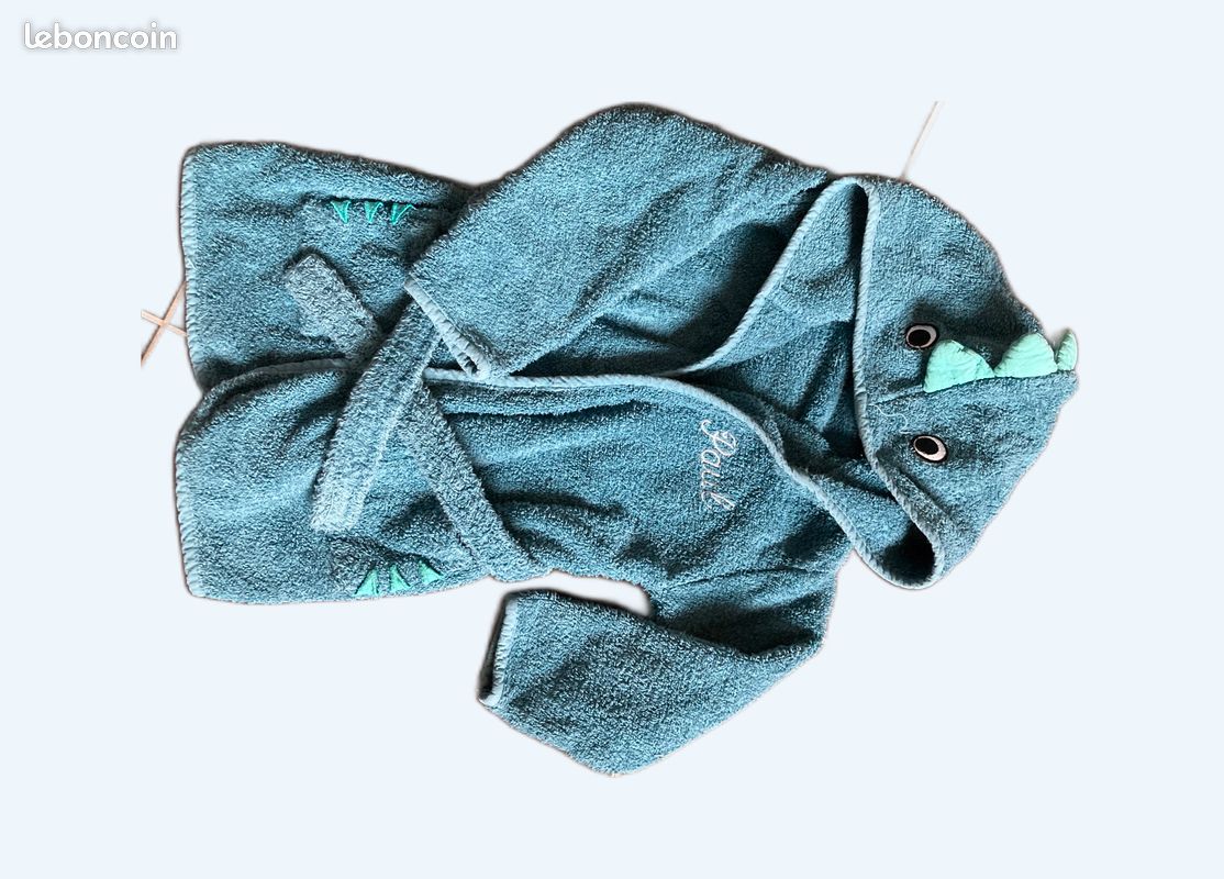 Peignoir garçon avec broderie prénom (image 1)