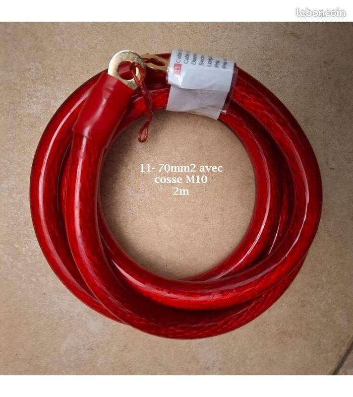 MESBRICO - Câbles de raccordement Rouge/Noir pour Batterie - Neufs O_261 (image 14)
