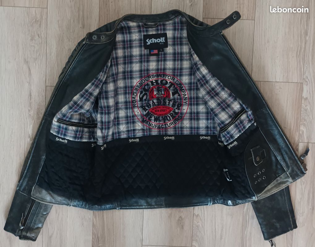 Blouson gris Schott (image 5)