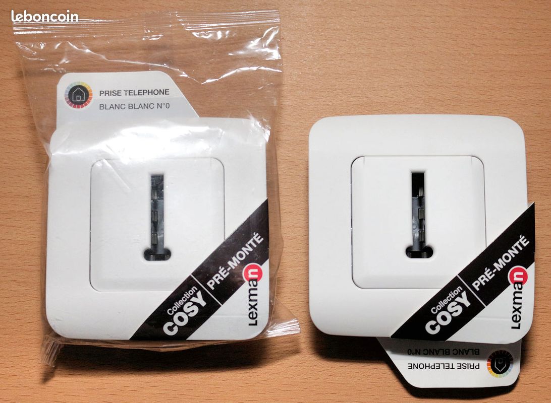 2 Prises téléphone encastrables NEUVES (image 1)