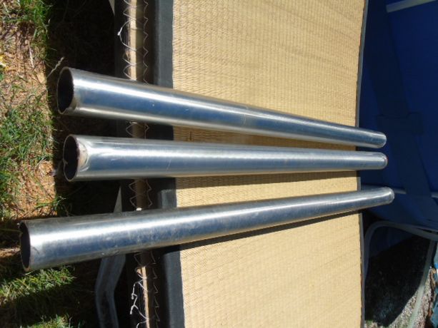 3 tubes rond inox brossé de grande qualité ( inox 316 ) en 60mm Diamètre  extérieur - Équipement auto