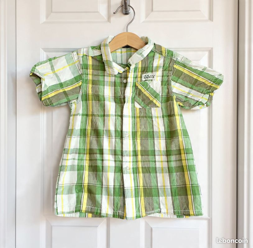 👕 Chemise à carreaux manches courtes garçon – Tout Compte Fait – TCF 12 ans (image 1)