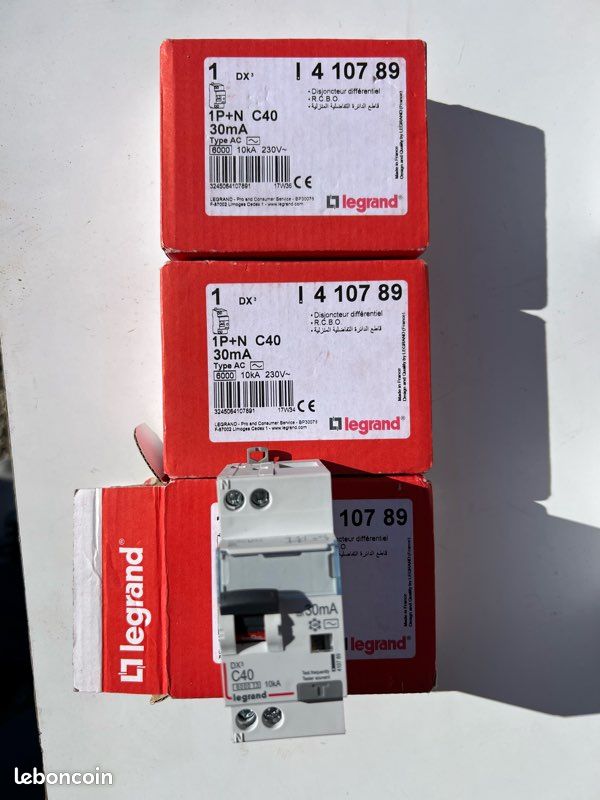 Legrand DX³6000 Disjoncteur Différentiel 40A 30mA Type AC 1P+N – Protection Fiable 10kA