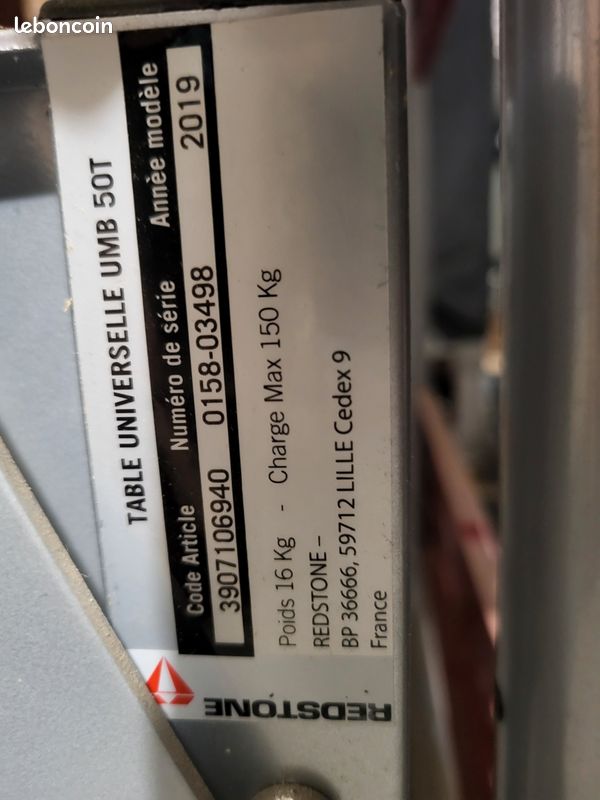 Table universelle, Chariot métal REDSTONE UMB 50 pour scie circulaire ou autre matériel professionnel (image 5)