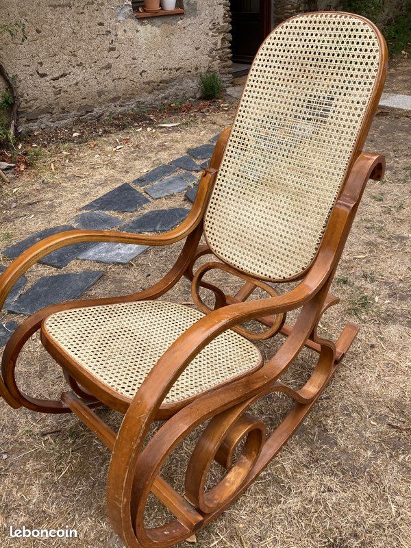 Rocking Chair bois et canage (image 1)