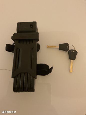 Cadenas Pliable Fischer 85cm Ou 110cm Avec Support Et 2 Clés - Antivol Vélo Robuste