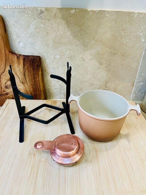 Réchaud à fondue Le Creuset design Enzo Mari - Arts de la table