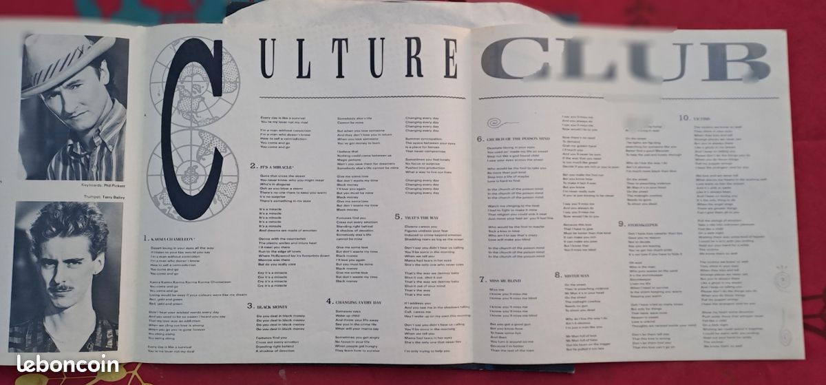 Vinyle 33t, Culture Club,Colour by numbers (image 4)