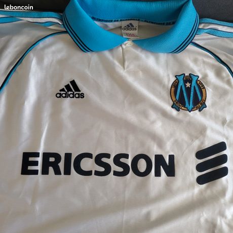 Maillot OM Centenaire 1999/2000 Domicile | Adidas Taille L | Blanc