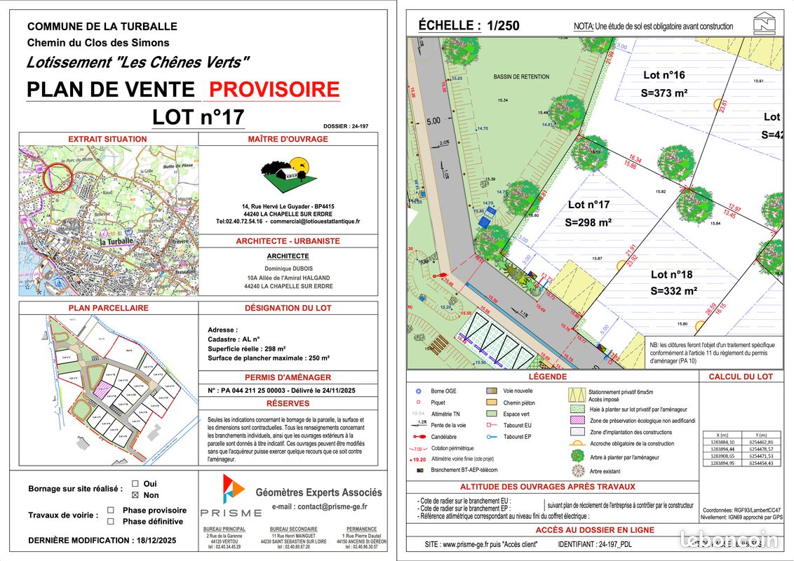 TERRAIN CONSTRUCTIBlE - LA TURBALLE 298 m2 (Libre de constructeurs) SITUATION EXCEPTIONNELLE · 175 000 €