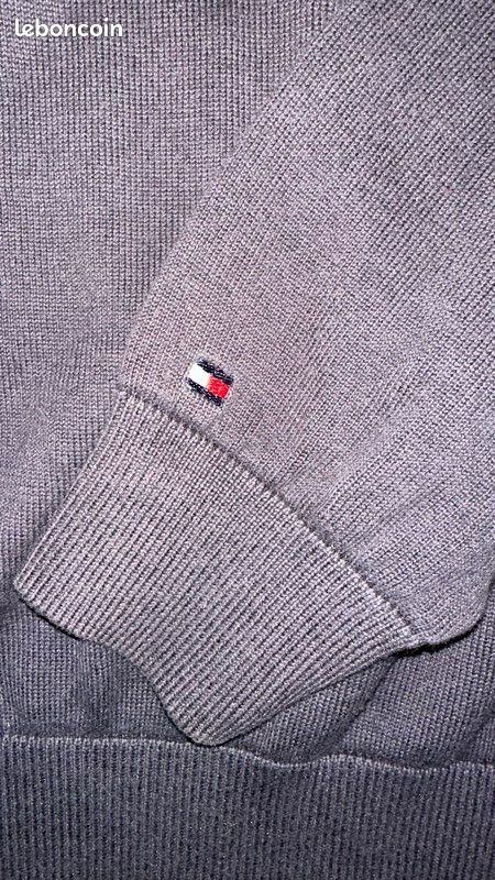 Pull col V Tommy Hilfiger Golf 100% Coton - Taille L (image 3)