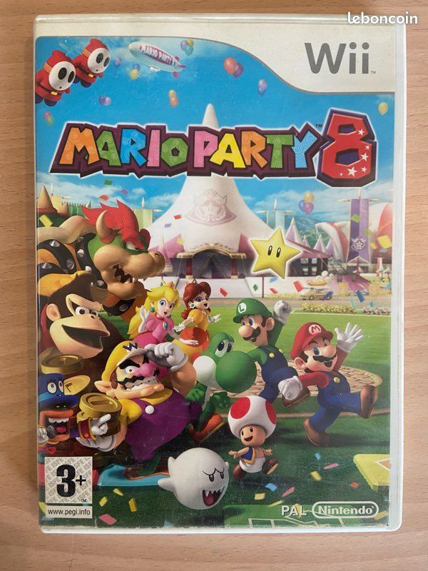 Mario Party 8 sur WII. Boîte et notice mais sans CD (image 1)