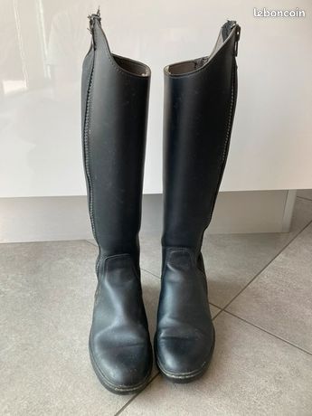 Bottes D'équitation Hautes Middleburg 82107 Noires, Taille 10 XW, Fermeture éclair