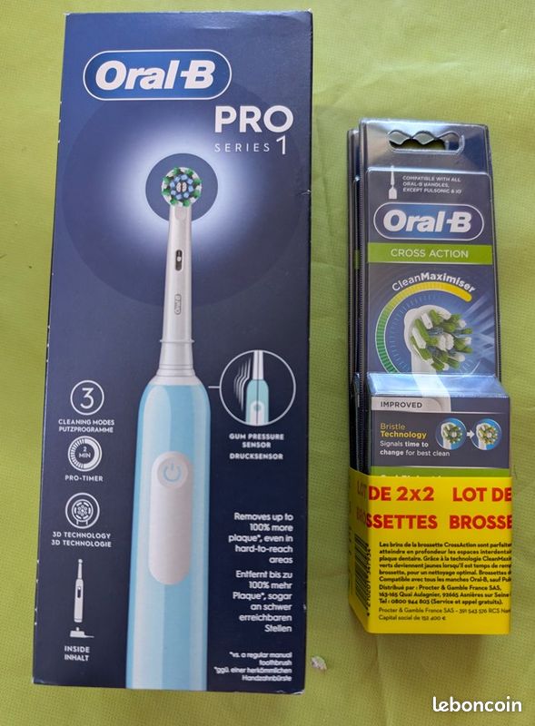 Brosse à Dents électrique Oral-B Pro Série 1 Bleu Rechargeable - 1 Vitesse Rotative - Neuve Sous Emballage