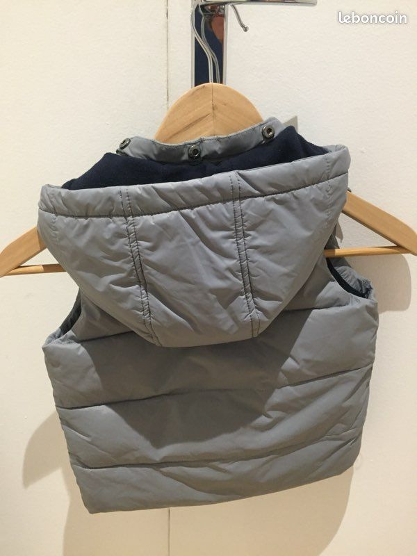 Doudoune sans manche JACADI gris clair (image 3)