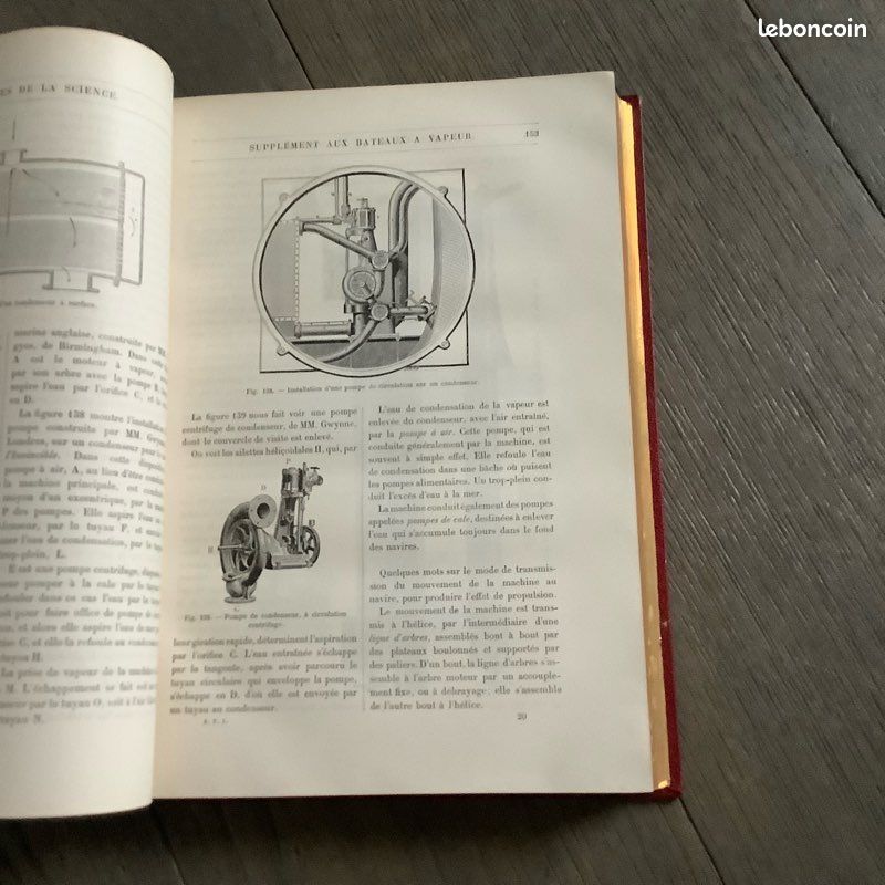B8. Les Merveilles de la Science – Louis Figuier – Supplément – In-4 illustré, reliure chagrin, XIXᵉ 1875-1880 (image 10)