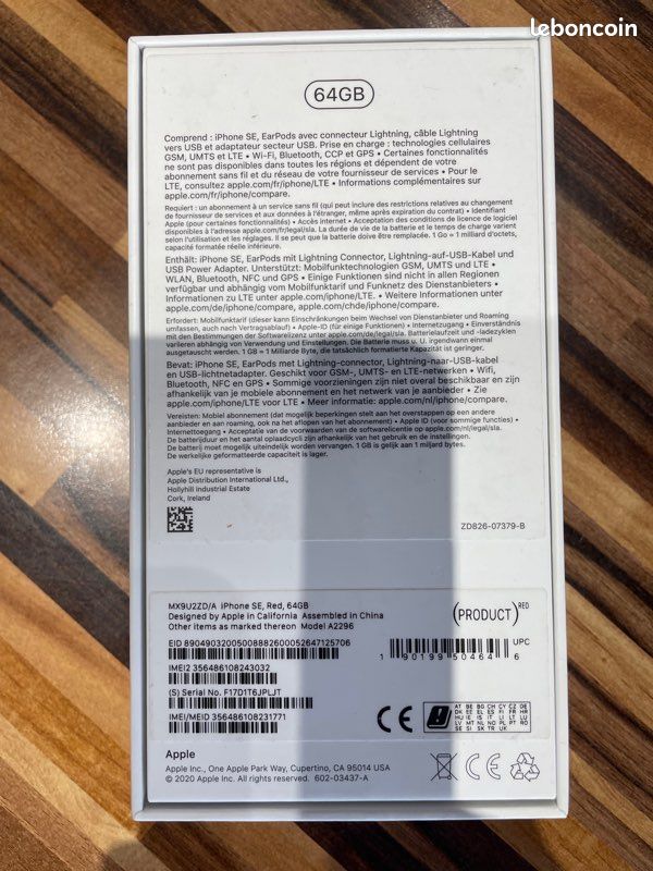 IPhone SE 2020 64 GB Red (image 8)