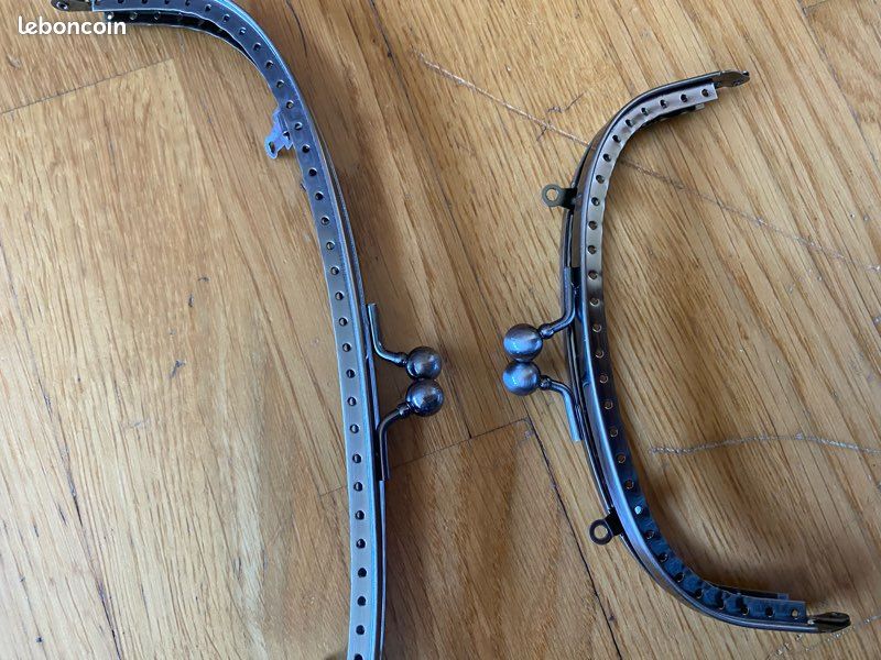 Lot de 2 fermetures argent pour sacs à coudre (image 2)