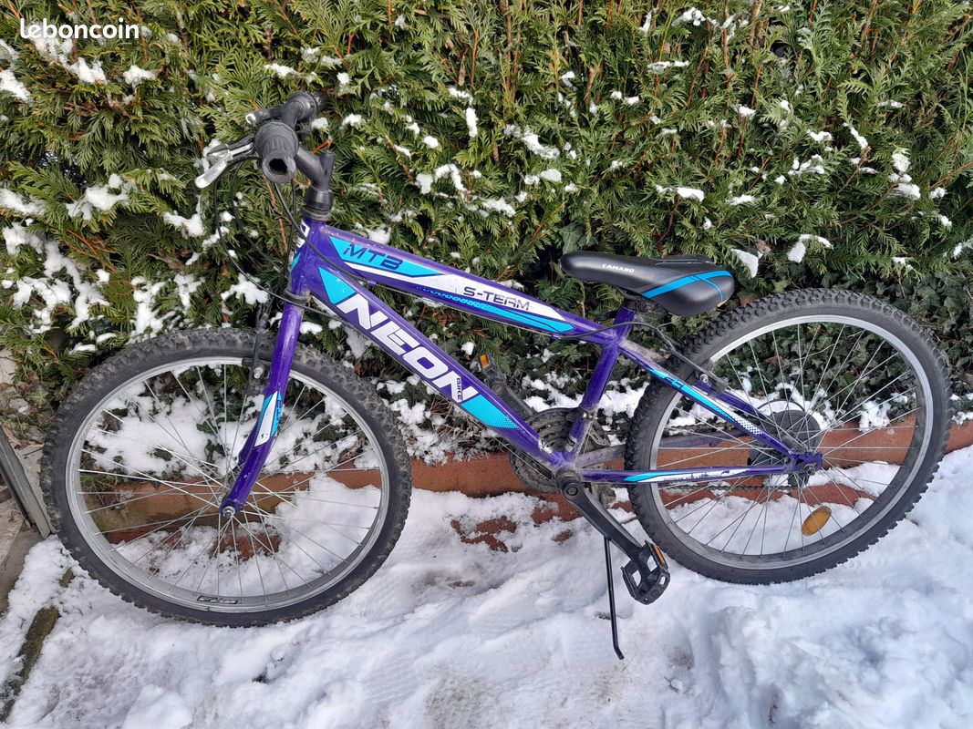 Vélo Enfant NEON Diva 20 Pouces - Noir/Orange/Cyan - 10 Vitesses - Très Bon état