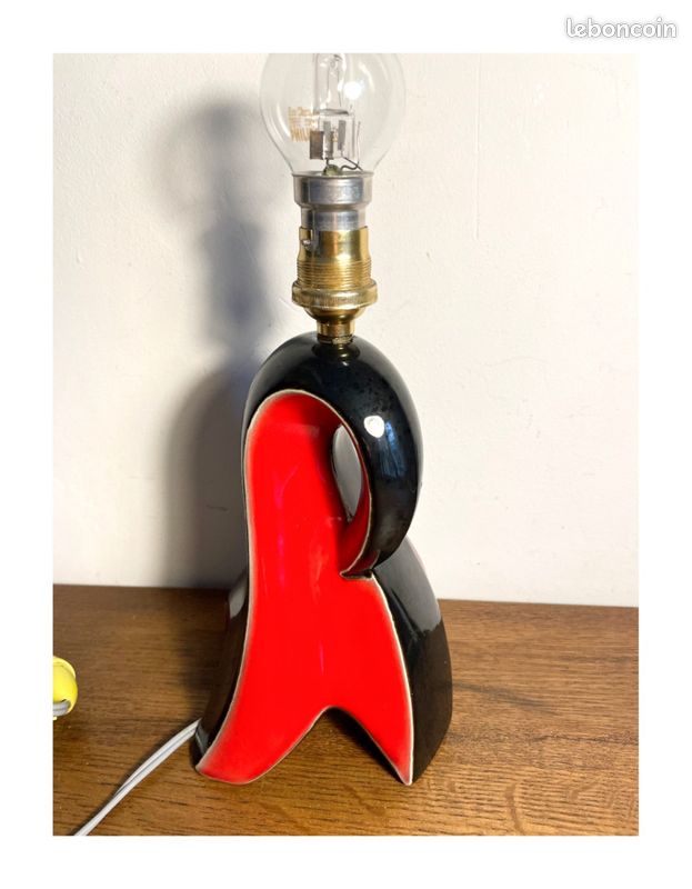 Joli pied de lampe vintage en céramique (image 1)