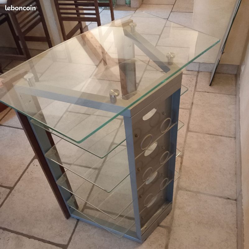 Meuble télé 5 étagères en verre (image 3)