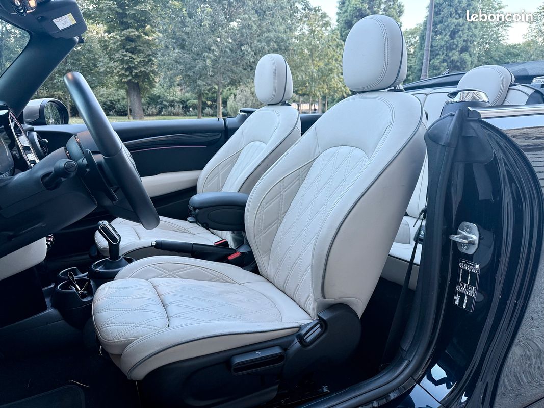 MINI Cooper S Cabrio 178CH Pack John Cooper Works JCW BVA7 - Harman Kardon, Cuir Blanc, Apple Car Play, Camera, Sièges Chauffants... - Full Suivie Mini, Cabriolet Cab (image 8)