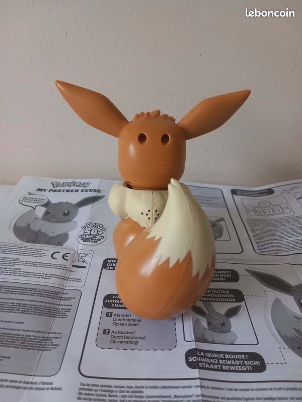 Pokémon My Partner Evoli Interattivo 10 Cm - Reagisce A Tocco E Movimento, Con Suoni