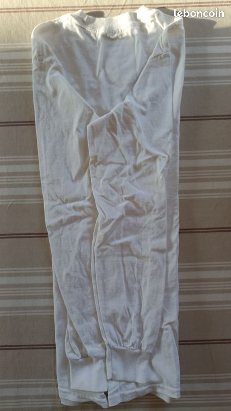 Tee shirt manches longues blanc taille S (image 3)