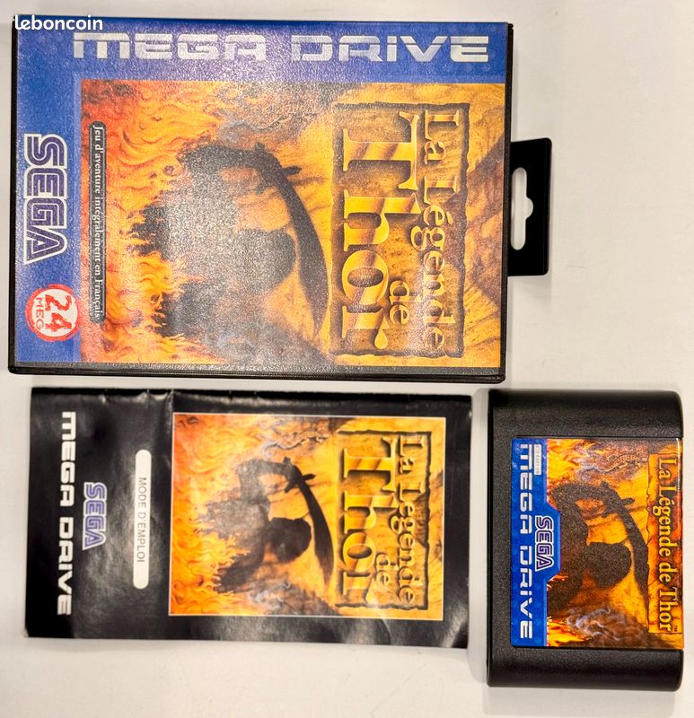 Jeu Megadrive - La Légende De Thor (état Correct, Cartouche Seulement)