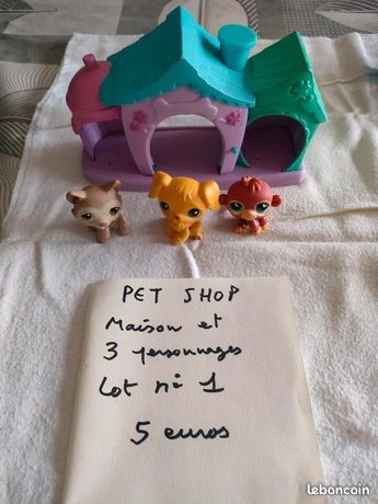 Lot De Personnages PetShop Avec Maison - Occasion
